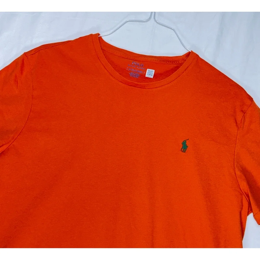 Polo Ralph Lauren Men Orange Short Sleeve Crew Neck T Shirt‎ Tee Size XL
